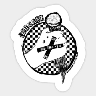 Outcast Checker Black Logo Sticker